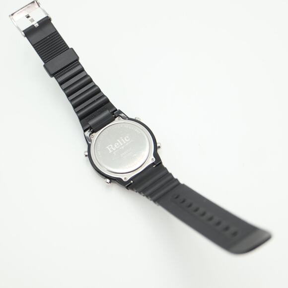 Relic by Fossil Black Digital Watch 42mm Alarm Chrono Timer w New Battery - Picture 14 of 15